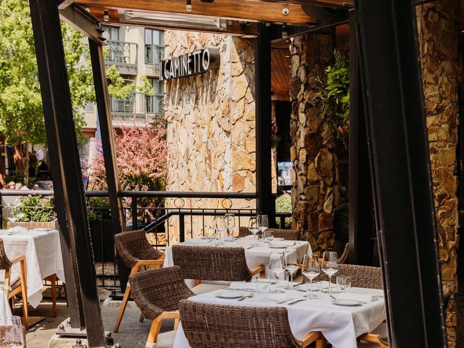 Outdoor Patio at Il Caminetto in Whistler