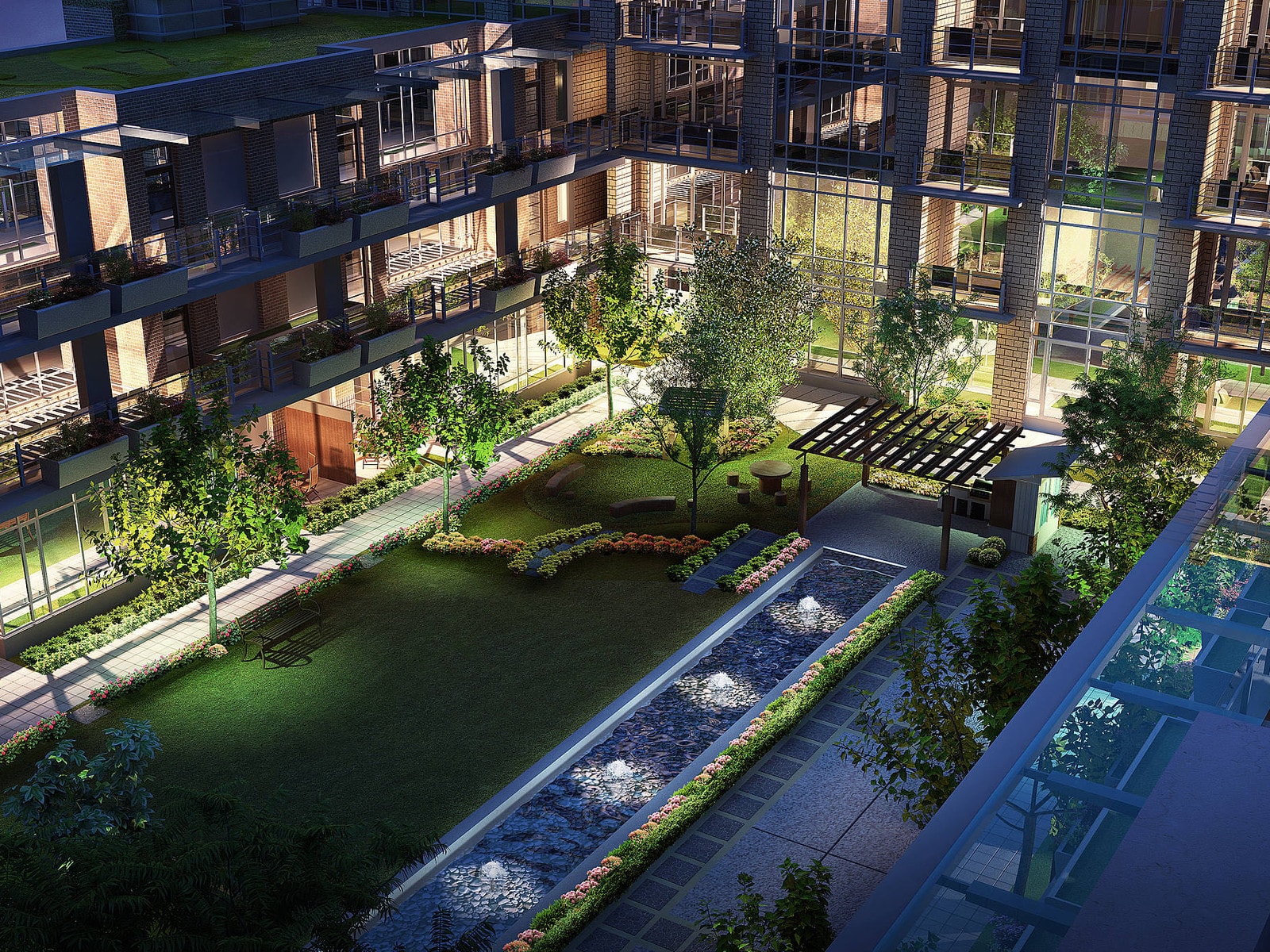 Olympic Village Courtyard in Vancouver