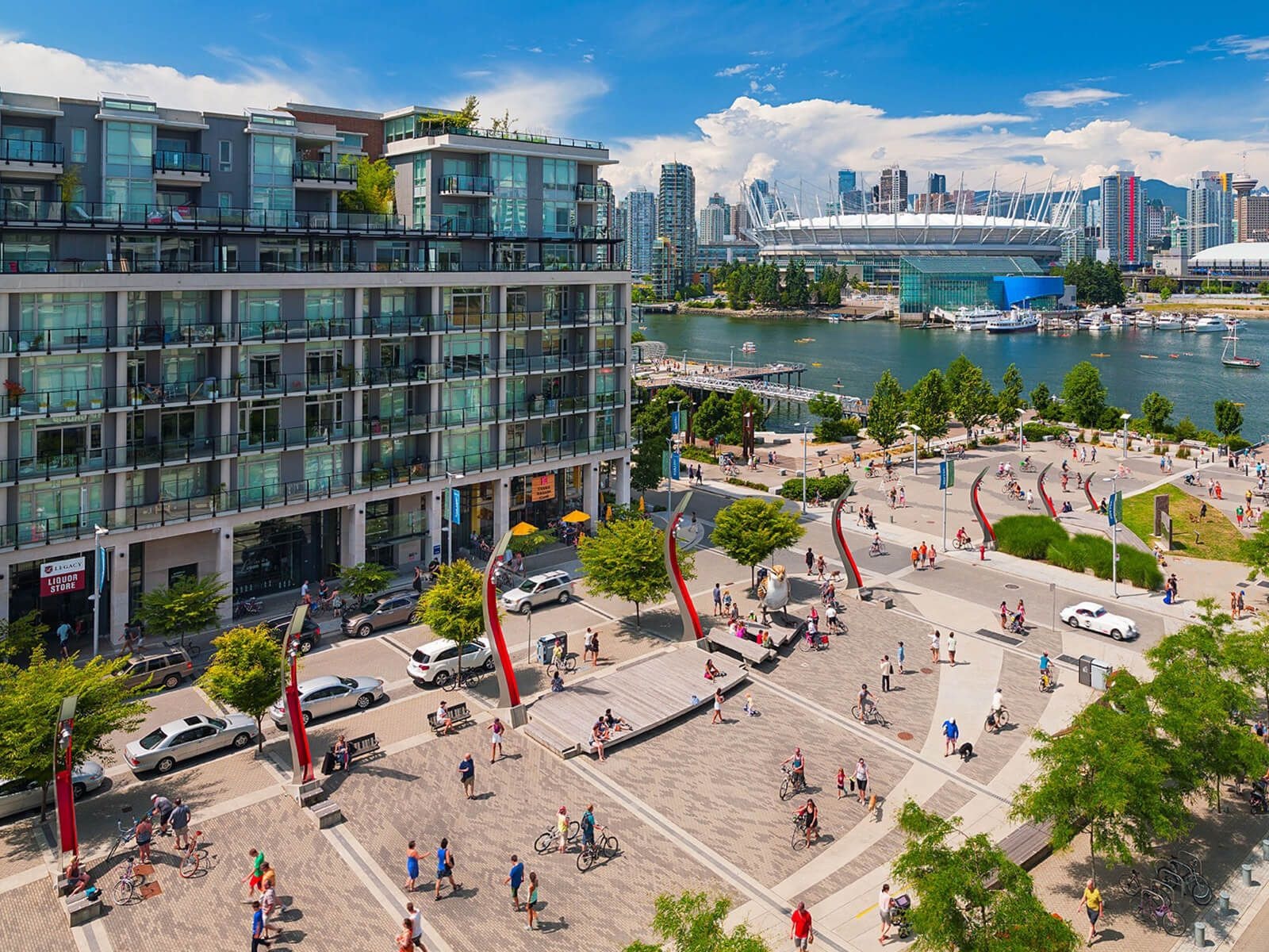 Olympic Village Plaza in Vancouver